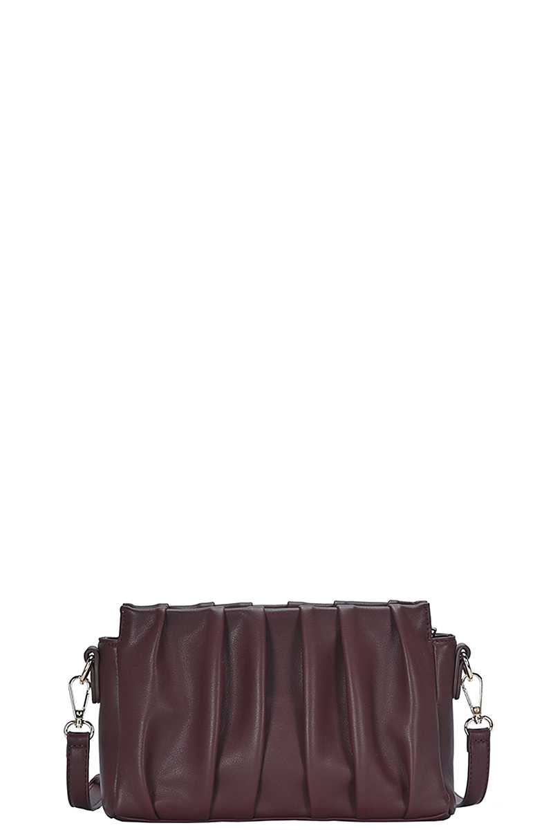 Stylish Smooth Wrinkled Crossbody Bag