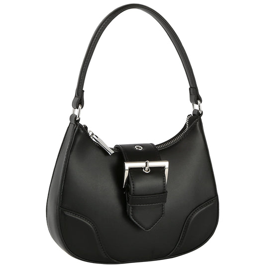 Fashion Buckle Curve Handle Shoulder Bag